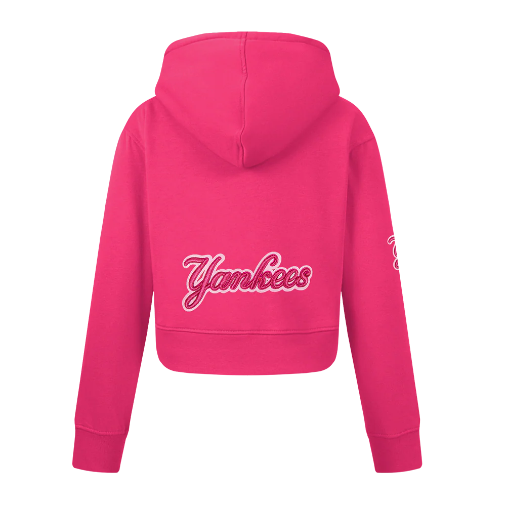 MLB NEW YORK YANKEES TRIPLE PINK TODDLER GIRLS FLEECE PO HOODIE (BEETROOT PURPLE) - Image 3