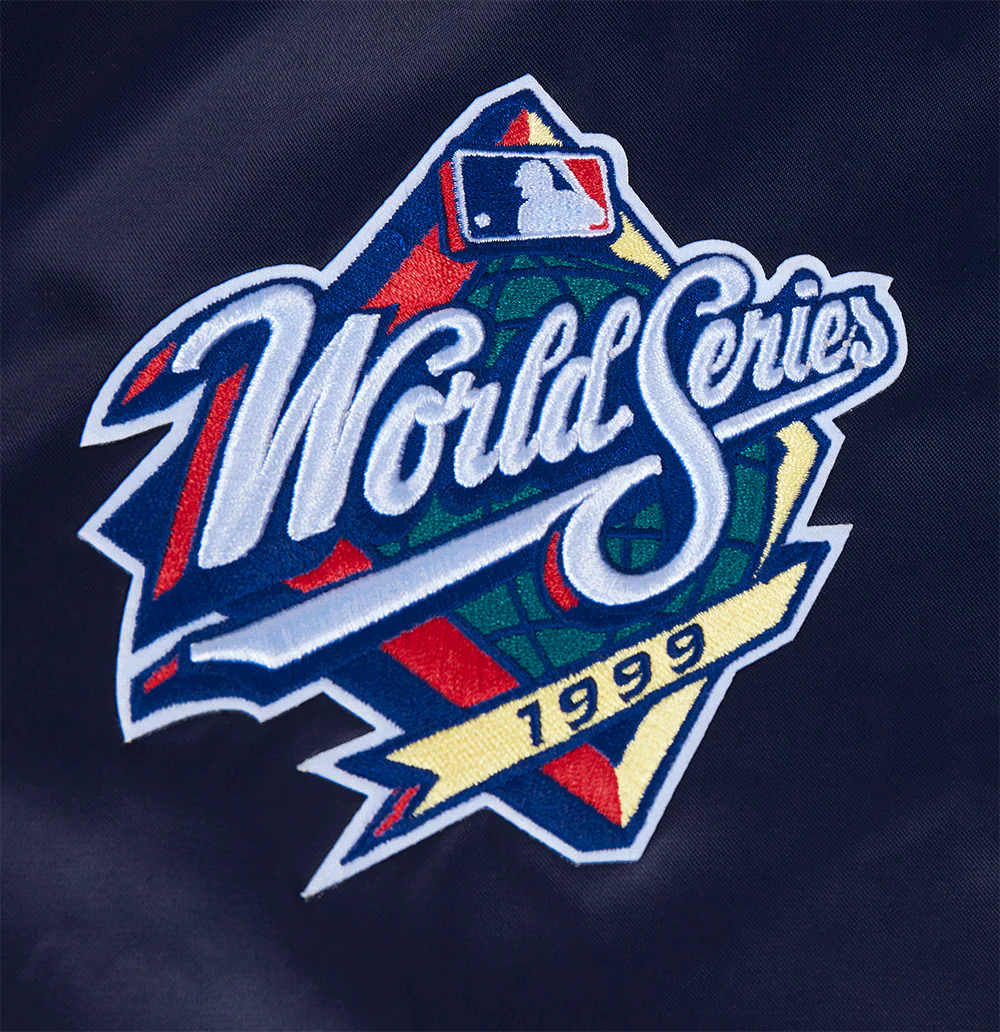 MLB NEW YORK YANKEES MASHUP WOMEN'S RIB SATIN JACKET (MIDNIGHT NAVY) - Image 5