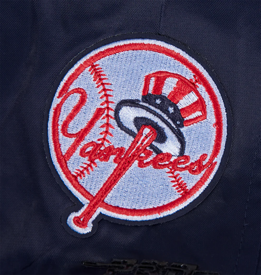 MLB NEW YORK YANKEES MASHUP WOMEN'S RIB SATIN JACKET (MIDNIGHT NAVY) - Image 7
