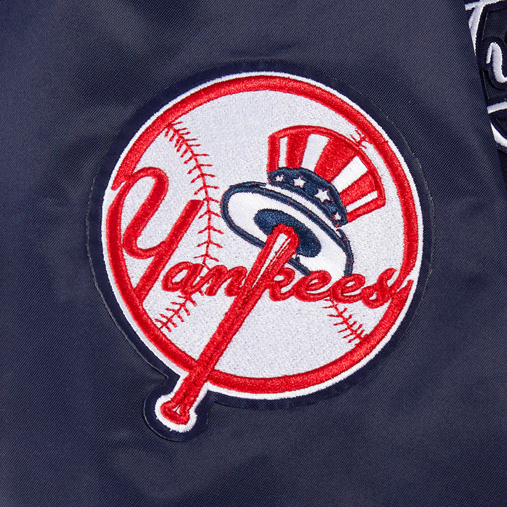 MLB NEW YORK YANKEES SUGAR SKULL WOMEN'S SATIN JACKET (MIDNIGHT NAVY) - Image 9