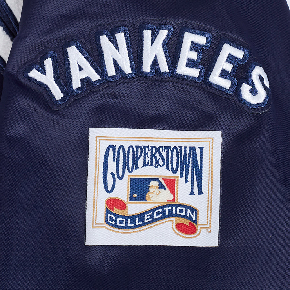 MLB NEW YORK YANKEES RETRO CLASSICS WOMEN'S SATIN JACKET (MIDNIGHT NAVY) - Image 7
