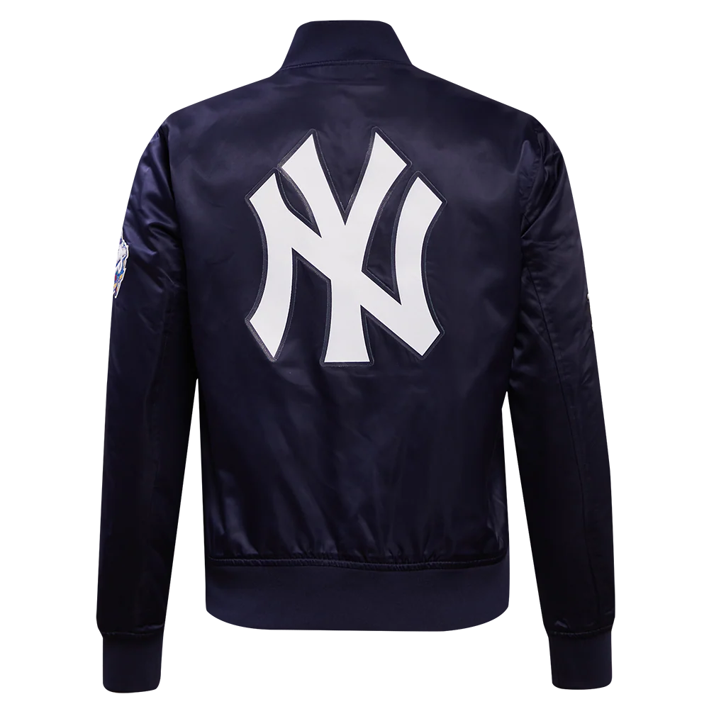 MLB NEW YORK YANKEES CLASSIC WOMEN'S SATIN JACKET (MIDNIGHT NAVY) - Image 4