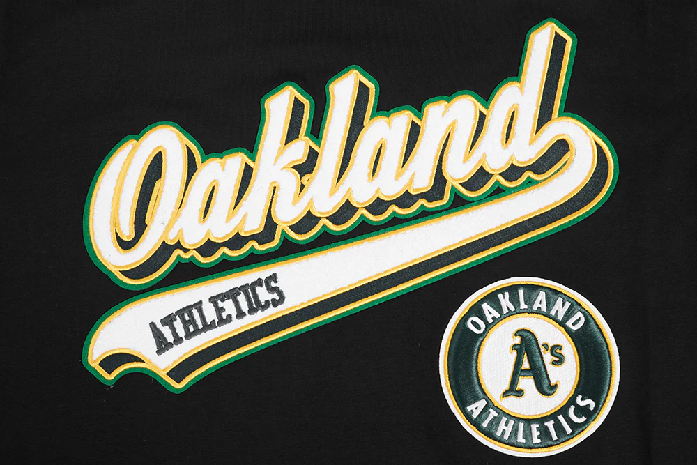 MLB OAKLAND ATHLETICS SCRIPT TAIL MEN'S TOP (BLACK) - Image 5