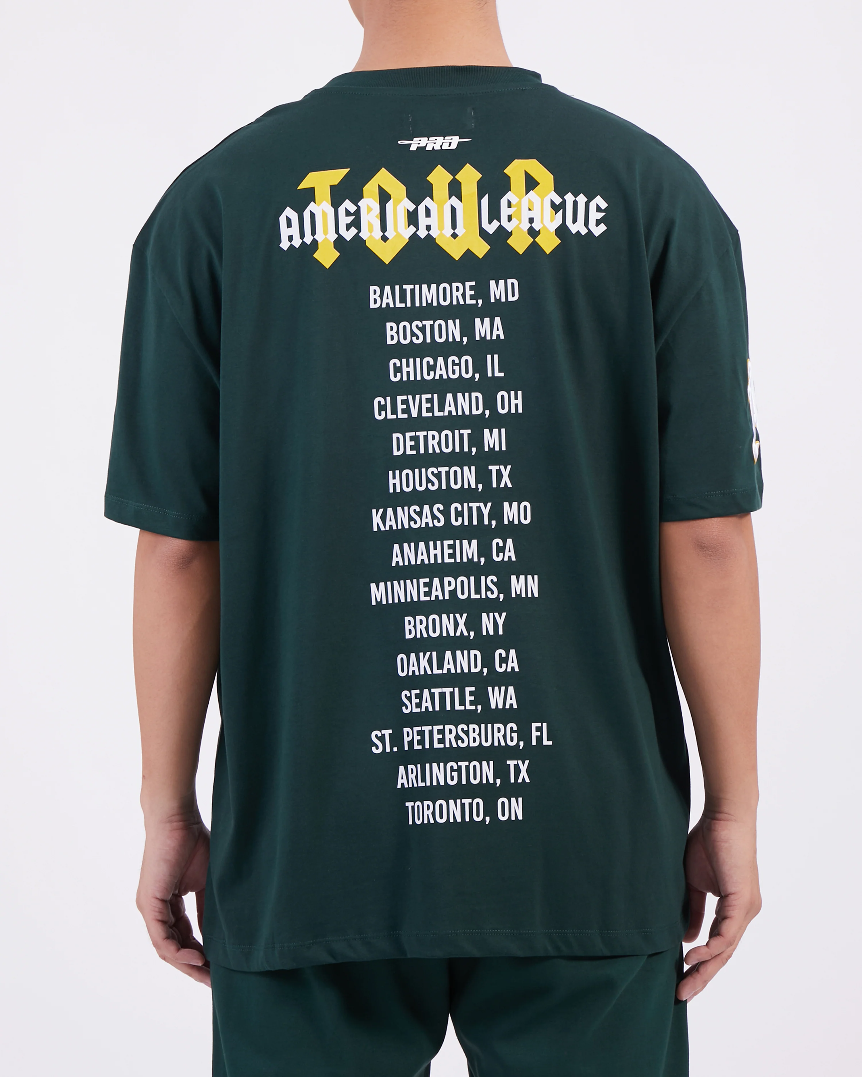 MLB OAKLAND ATHLETICS CITY TOUR CJ DROP SHOULDER TEE (FOREST GREEN) - Image 4