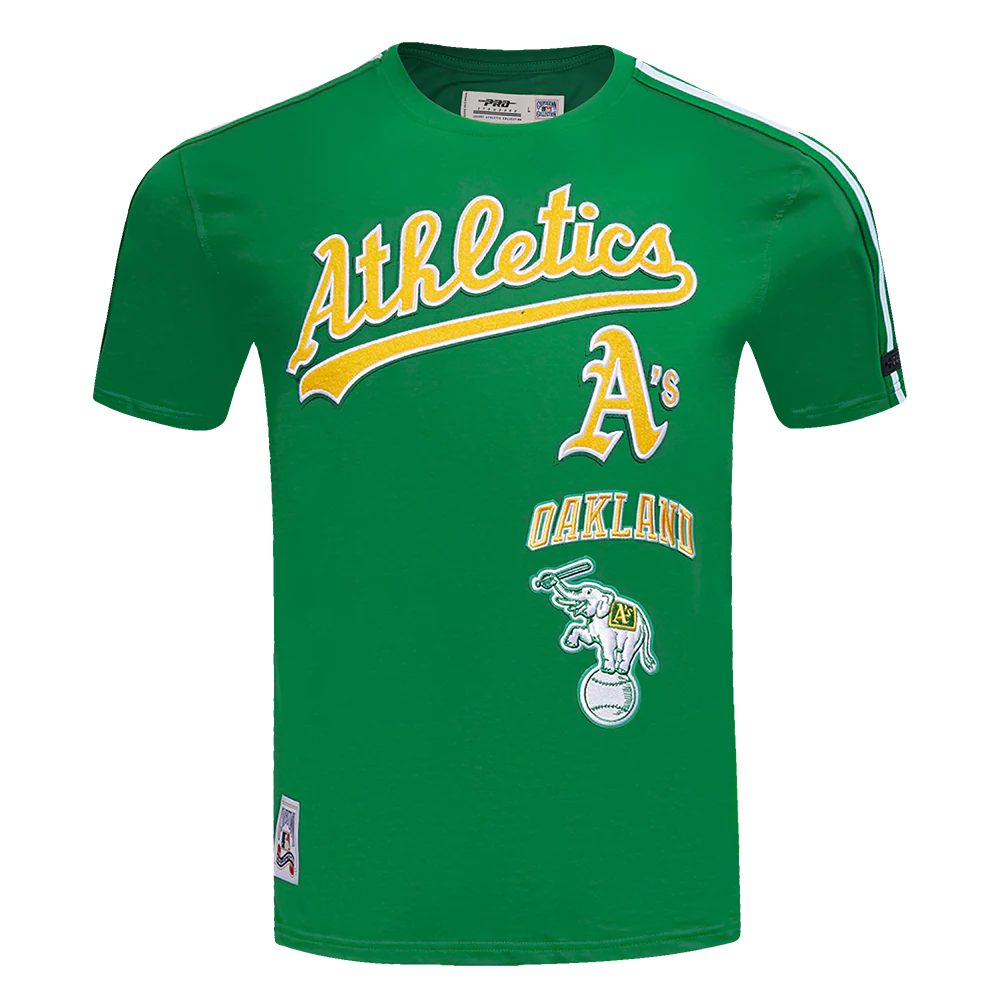 MLB OAKLAND ATHLETICS RETRO CLASSIC MEN'S STRIPED TOP (KELLY GREEN)