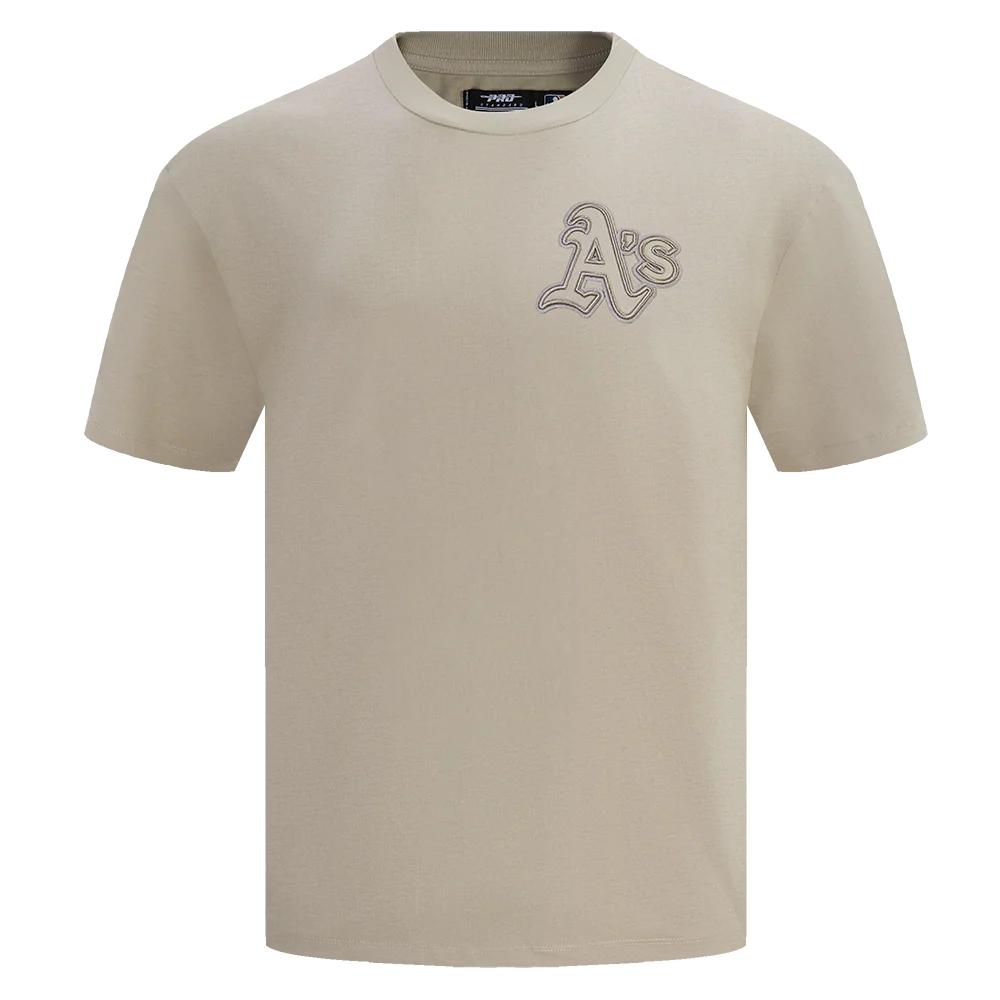 MLB OAKLAND ATHLETICS NEUTRAL MEN'S CJ DROP SHOULDER TOP (TAUPE)