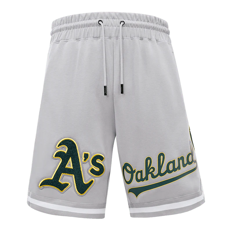 MLB OAKLAND ATHLETICS CLASSIC CHENILLE MEN'S SHORT (GRAY) - Image 2