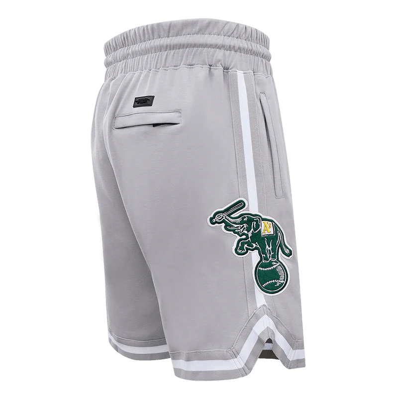 MLB OAKLAND ATHLETICS CLASSIC CHENILLE MEN'S SHORT (GRAY) - Image 4