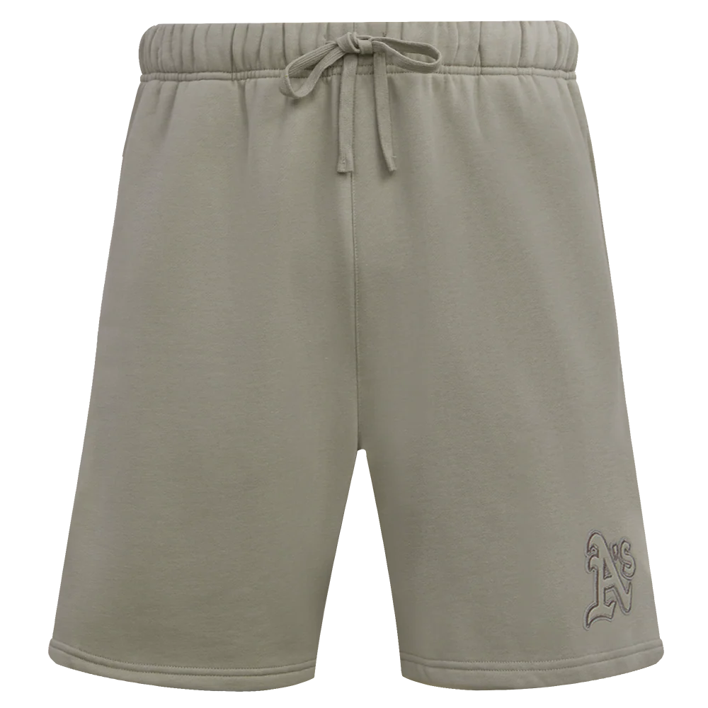 MLB OAKLAND ATHLETICS NEUTRAL FLEECE SHORT (TAUPE) - Image 2