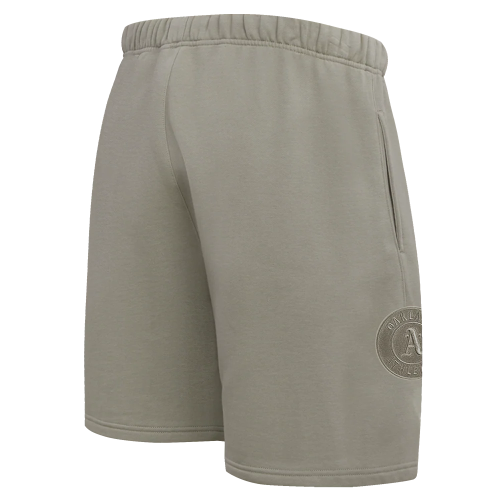 MLB OAKLAND ATHLETICS NEUTRAL FLEECE SHORT (TAUPE) - Image 3