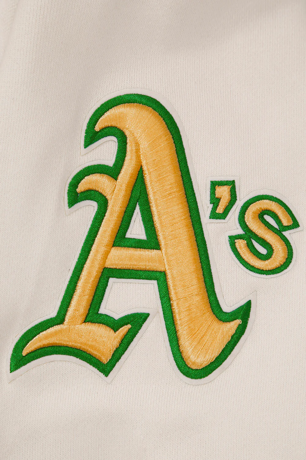 MLB OAKLAND ATHLETICS RETRO CLASSIC MEN'S PULLOVER HOODIE (EGGSHELL/ KELLY GREEN) - Image 7