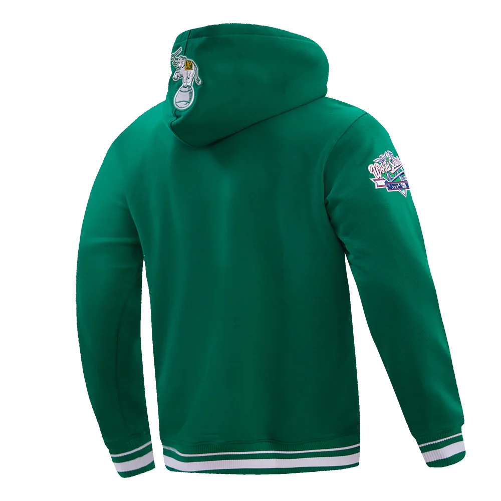 MLB OAKLAND ATHLETICS RETRO CLASSIC MEN'S PULLOVER HOODIE (KELLY GREEN) - Image 3
