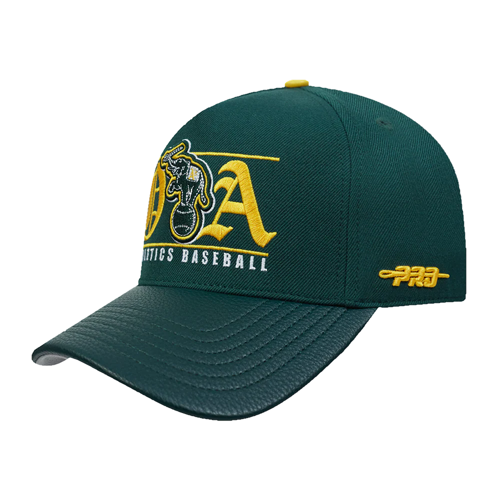 MLB OAKLAND ATHLETICS LOYALTY TRIPLE FRONT PINCH FRONT STRAPBACK (FOREST GREEN) - Image 2