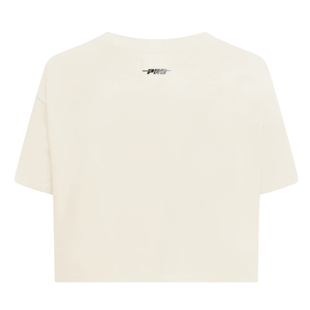 MLB OAKLAND ATHLETICS RETRO CLASSIC WOMEN'S BOXY TOP (EGGSHELL) - Image 3