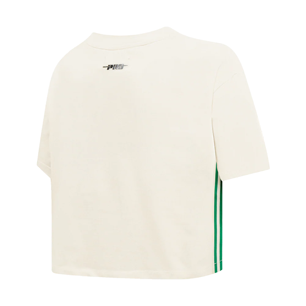 MLB OAKLAND ATHLETICS RETRO CLASSIC WOMEN'S BOXY TOP (EGGSHELL) - Image 4