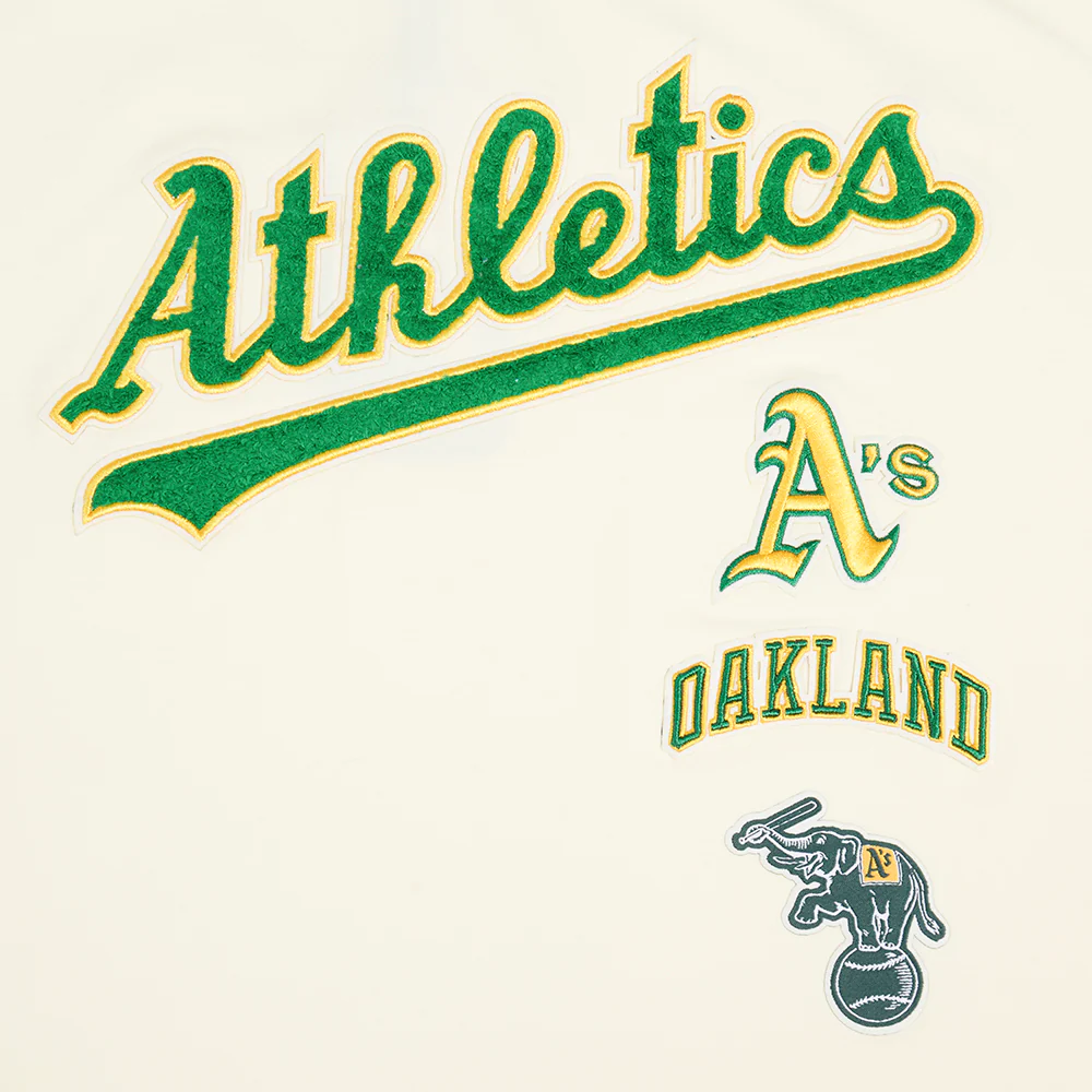MLB OAKLAND ATHLETICS RETRO CLASSIC WOMEN'S BOXY TOP (EGGSHELL) - Image 5