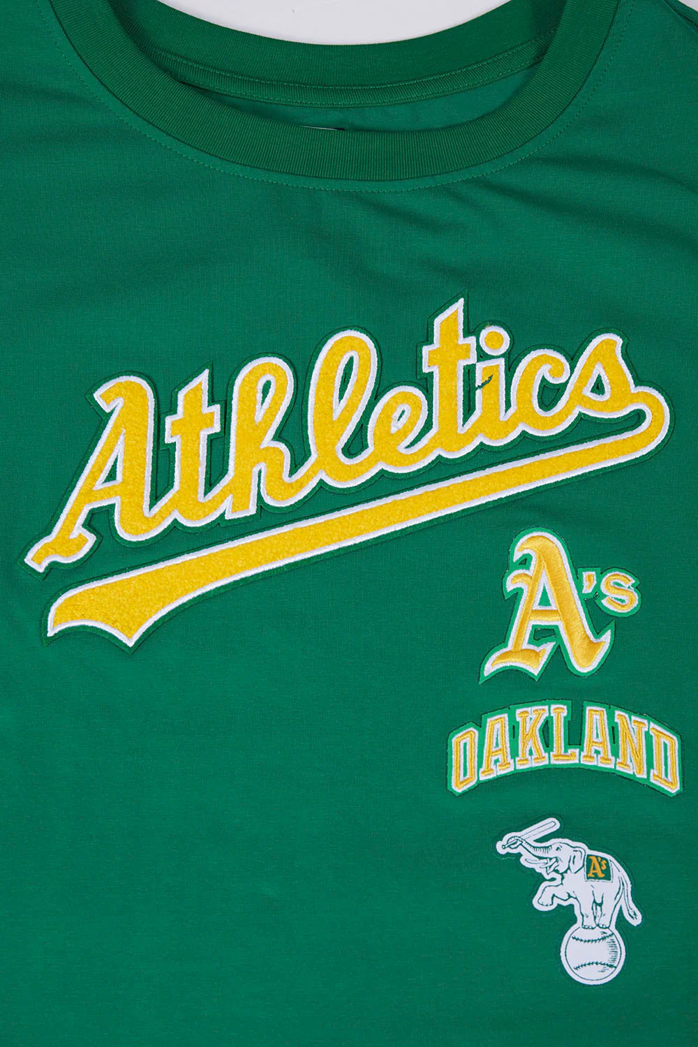 MLB OAKLAND ATHLETICS RETRO CLASSIC WOMEN'S BOXY TOP (KELLY GREEN) - Image 6