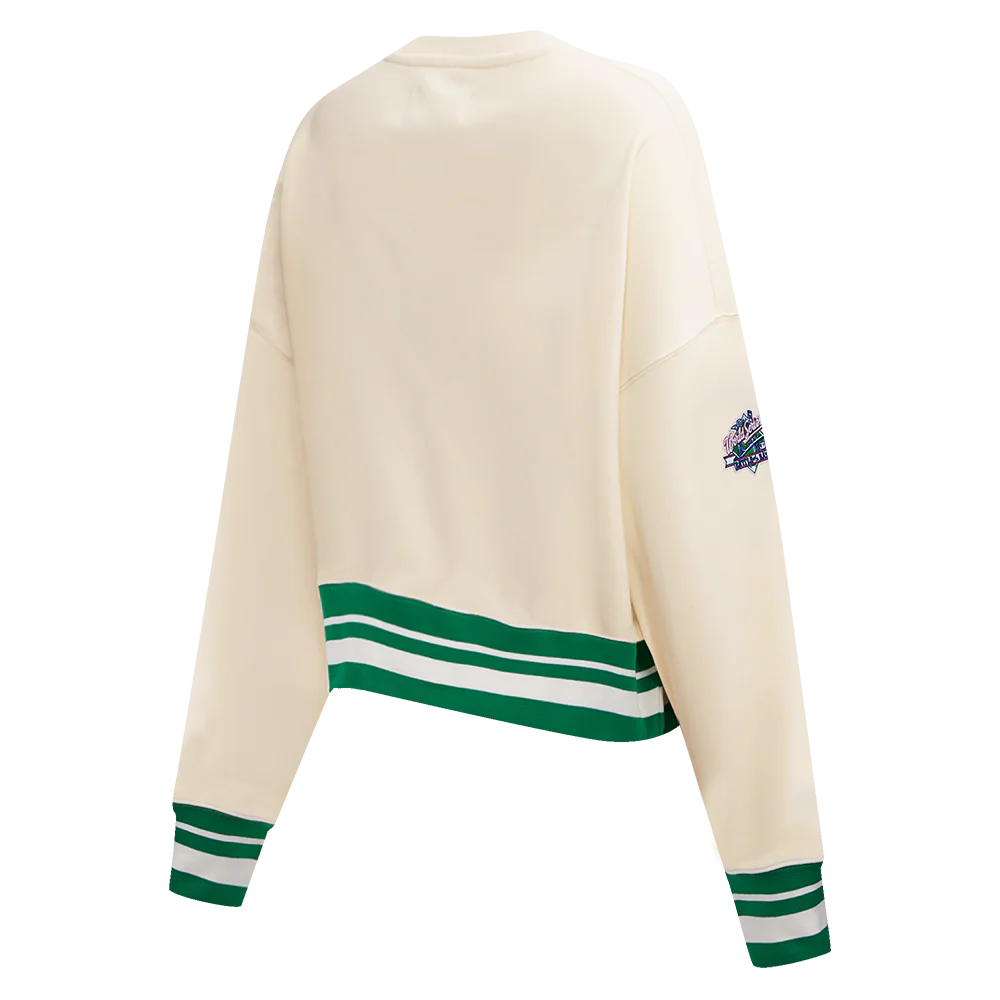 MLB OAKLAND ATHLETICS RETRO CLASSIC WOMEN'S CREWNECK (EGGSHELL/ KELLY GREEN) - Image 4