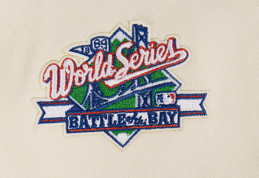 MLB OAKLAND ATHLETICS RETRO CLASSIC WOMEN'S CROPPED PULLOVER HOODIE (EGGSHELL/ KELLY GREEN) - Image 6