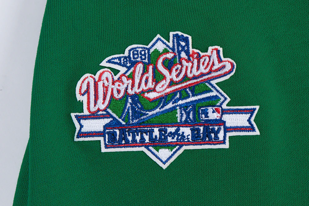 MLB OAKLAND ATHLETICS RETRO CLASSIC WOMEN'S CROPPED PULLOVER HOODIE (KELLY GREEN) - Image 6
