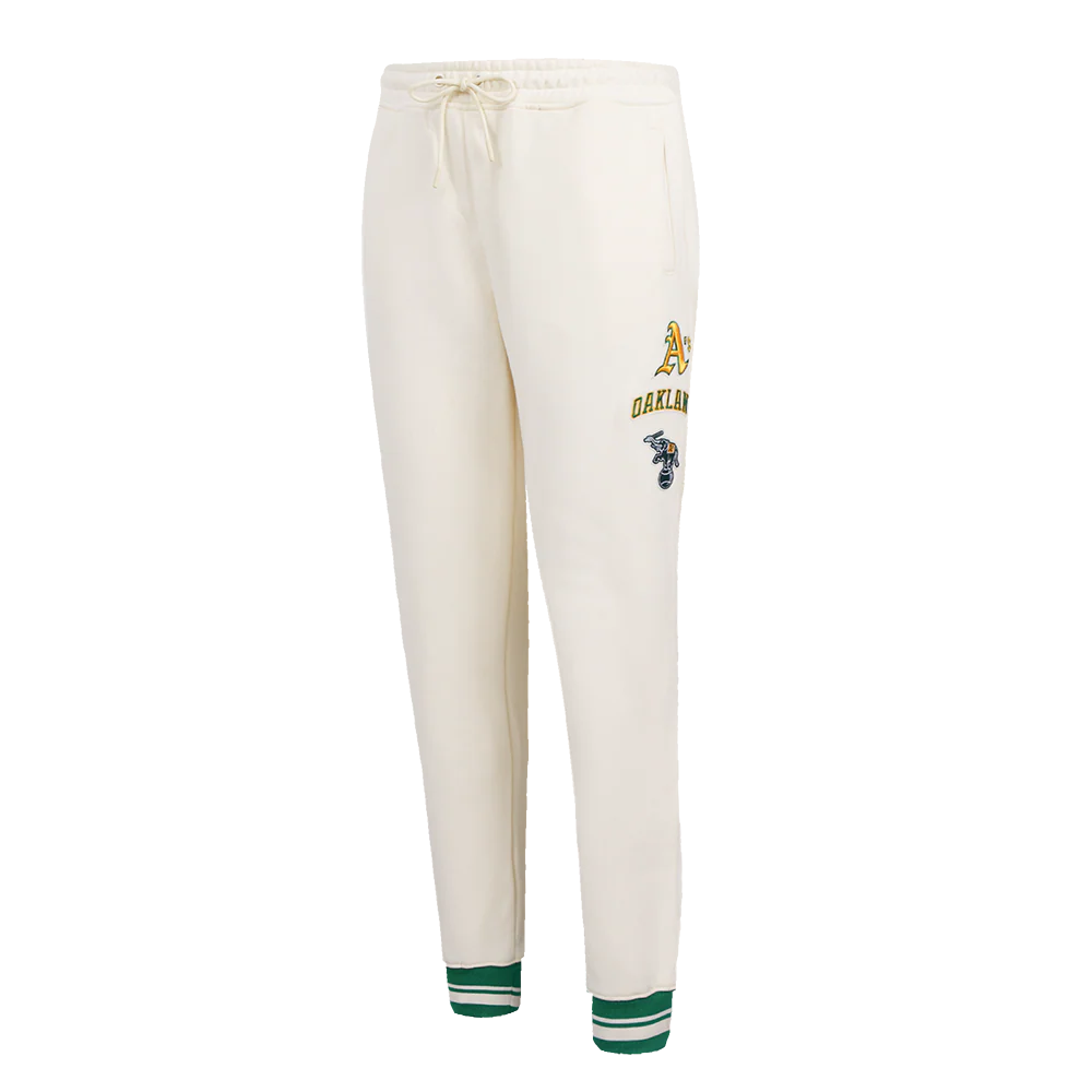 MLB OAKLAND ATHLETICS RETRO CLASSIC WOMEN'S SWEATPANT (EGGSHELL/ KELLY GREEN)
