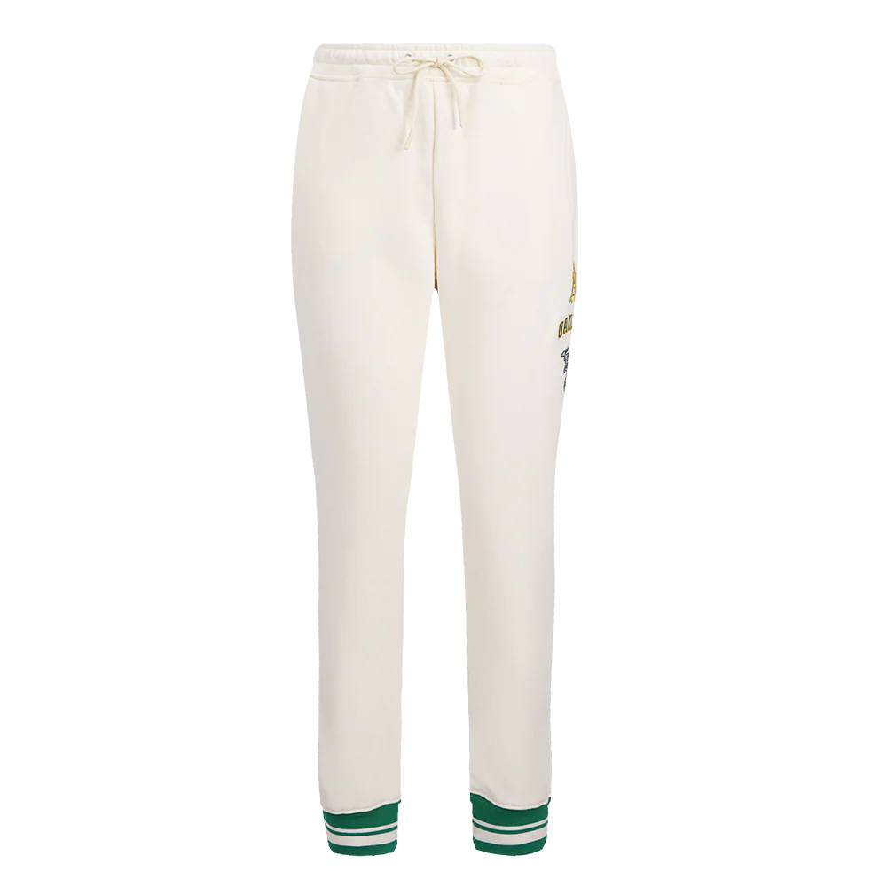 MLB OAKLAND ATHLETICS RETRO CLASSIC WOMEN'S SWEATPANT (EGGSHELL/ KELLY GREEN) - Image 2