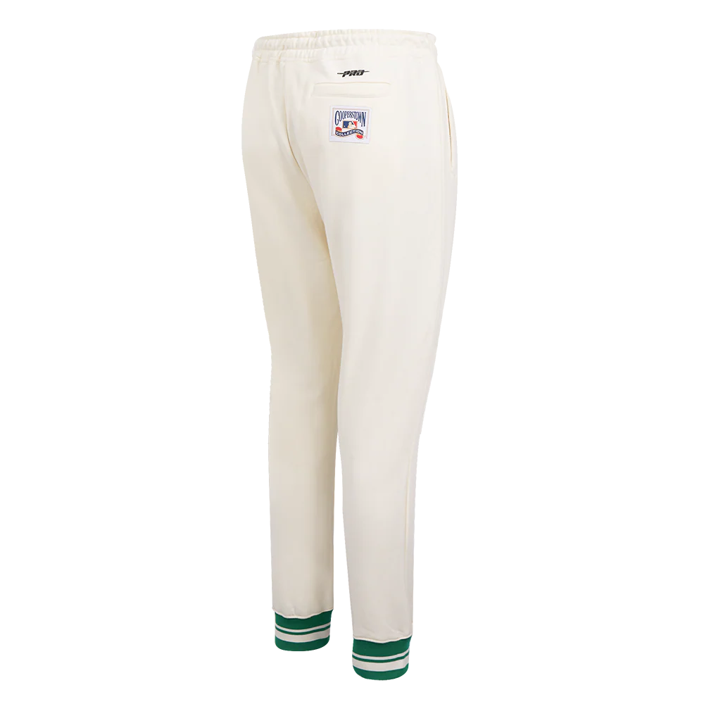 MLB OAKLAND ATHLETICS RETRO CLASSIC WOMEN'S SWEATPANT (EGGSHELL/ KELLY GREEN) - Image 3