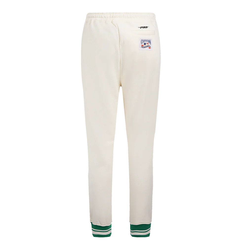 MLB OAKLAND ATHLETICS RETRO CLASSIC WOMEN'S SWEATPANT (EGGSHELL/ KELLY GREEN) - Image 4