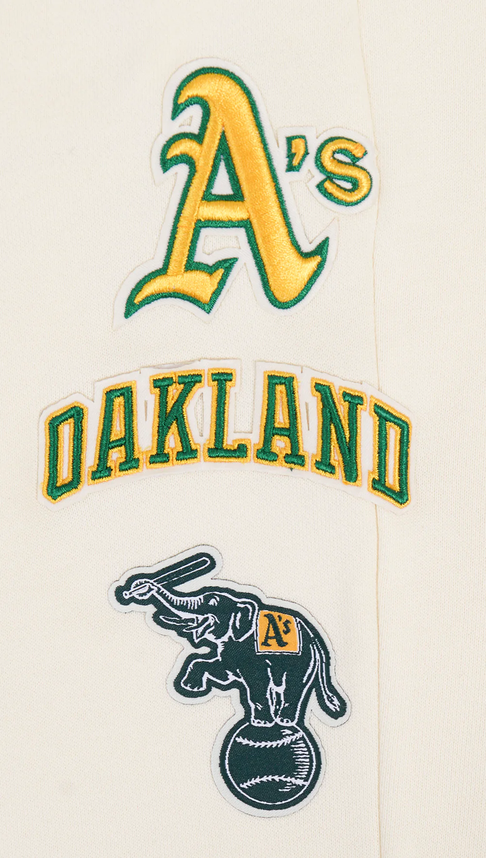 MLB OAKLAND ATHLETICS RETRO CLASSIC WOMEN'S SWEATPANT (EGGSHELL/ KELLY GREEN) - Image 5