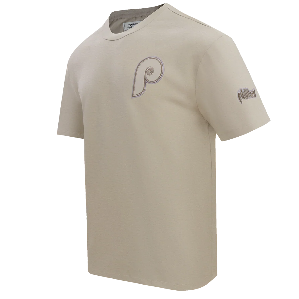 MLB PHILADELPHIA PHILLIES NEUTRAL MEN'S DROP SHOULDER TOP (TAUPE) - Image 2