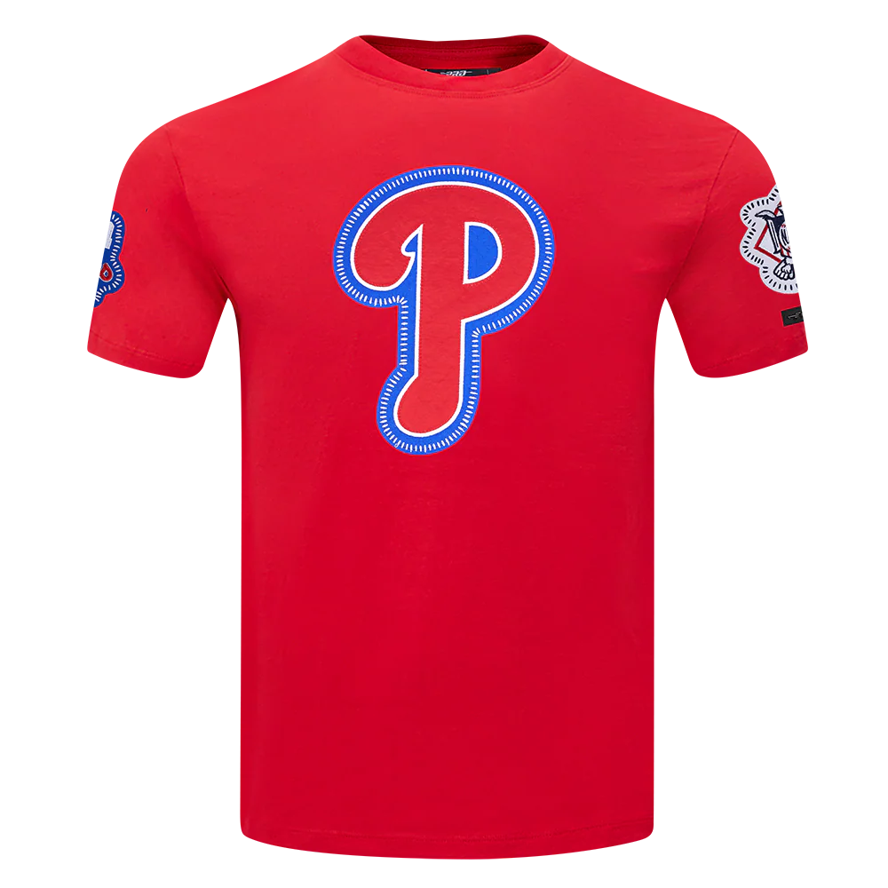 MLB PHILADELPHIA PHILLIES DIY PICK STITCH MEN'S SINGLE JERSEY TOP (RED)