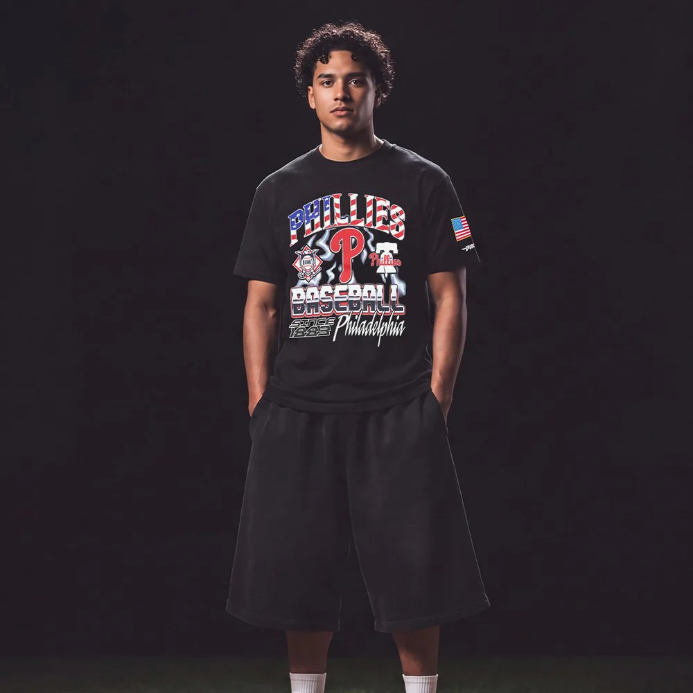 MLB PHILADELPHIA PHILLIES VICTORY MEN'S S/S TEE (BLACK)