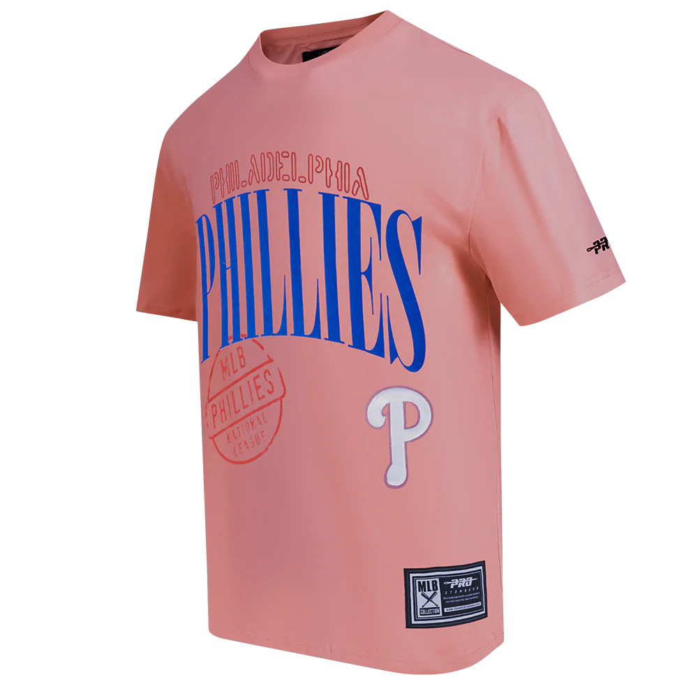 MLB PHILADELPHIA PHILLIES  STAMPED MEN'S S/S TOP (DUSTY PINK) - Image 4