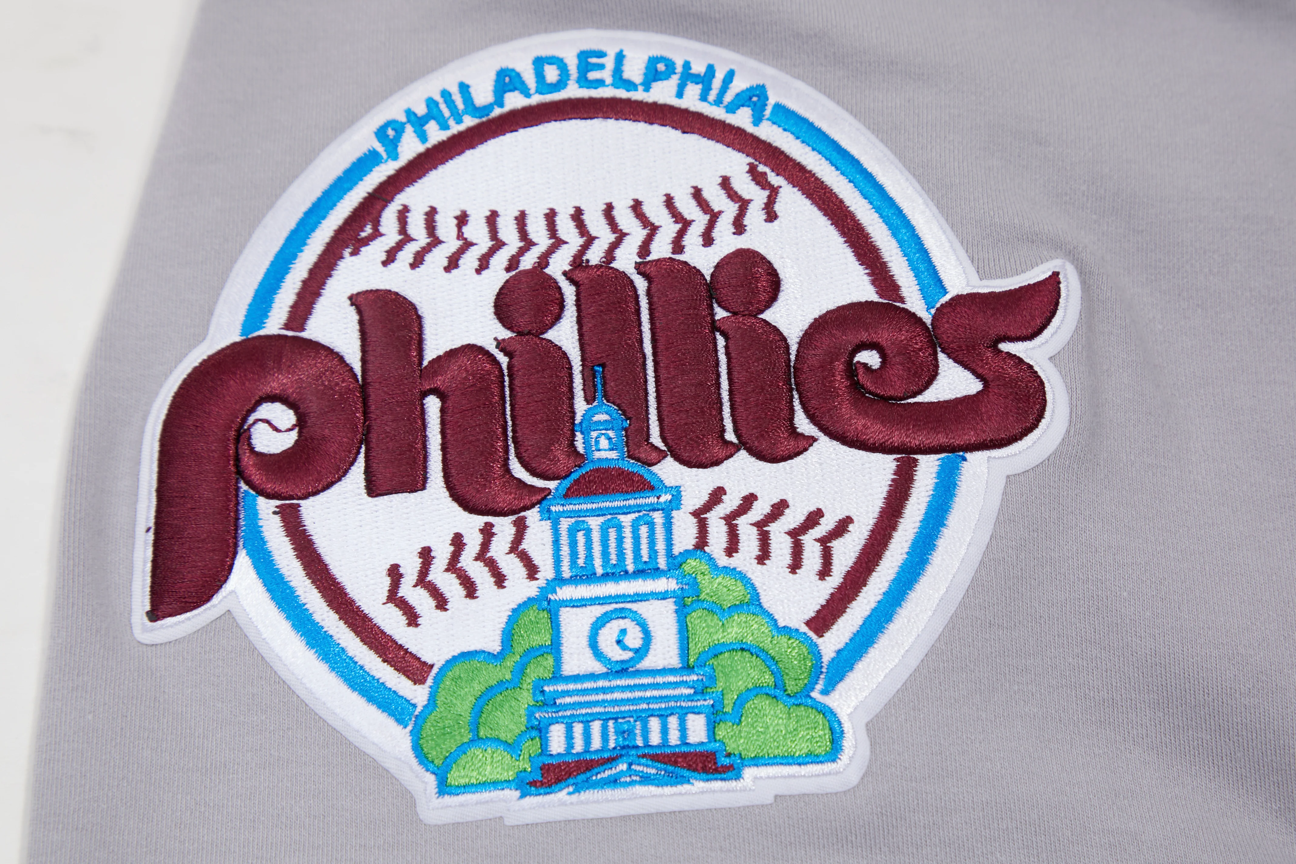 MLB PHILADELPHIA PHILLIES CLASSIC CHENILLE MEN'S S/S TEE (GRAY) - Image 8