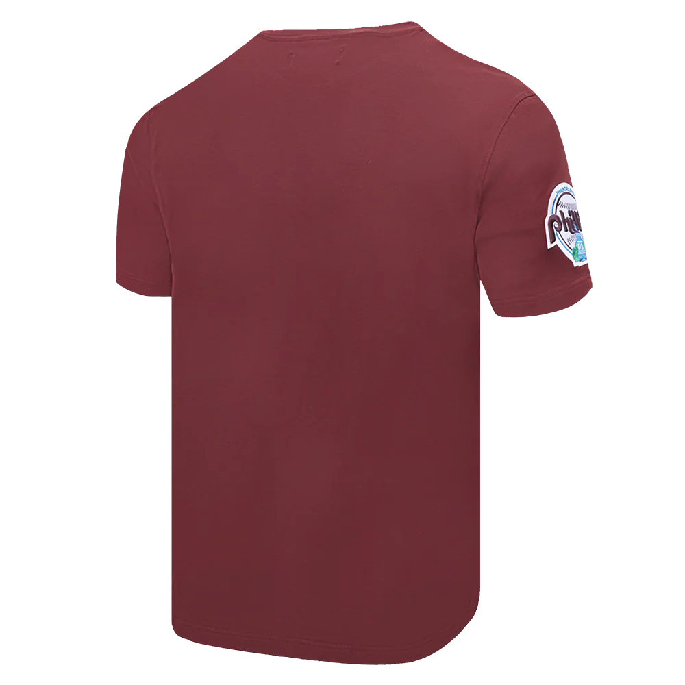 MLB PHILADELPHIA PHILLIES OLD ENGLISH MEN'S TOP (WINE) - Image 4
