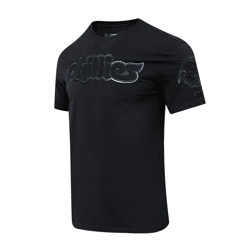 MLB PHILADELPHIA PHILLIES TRIPLE BLACK MEN'S TOP (TRIPLE BLACK) - Image 4