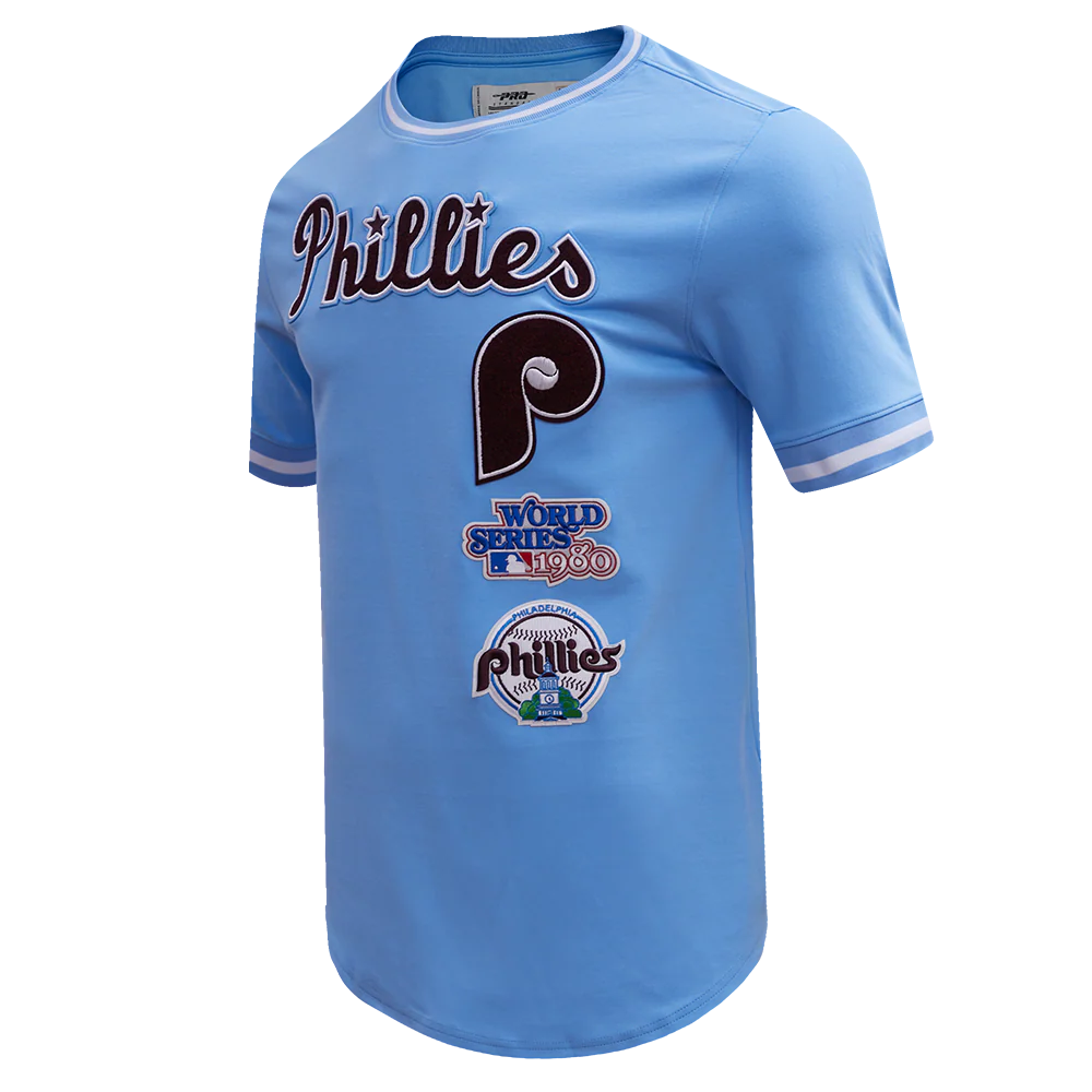 MLB PHILADELPHIA PHILLIES RETRO CLASSIC MEN'S TOP (UNIVERSITY BLUE) - Image 2