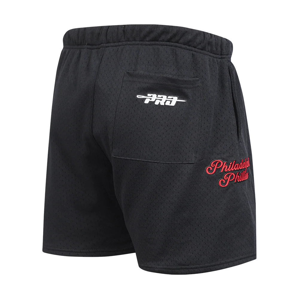 MLB PHILADELPHIA PHILLIES SOUVENIR MEN'S MESH SHORT (BLACK) - Image 3