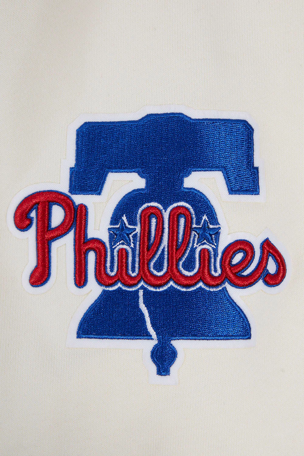MLB PHILADELPHIA PHILLIES SCRIPT TAIL MEN'S RIB FLEECE PULLOVER HOODIE (EGGSHELL/ RED) - Image 7