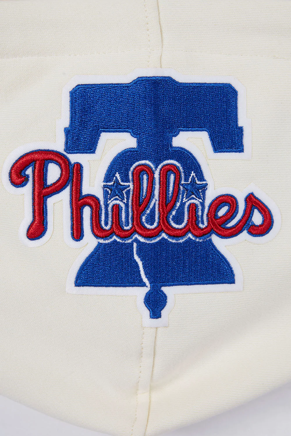 MLB PHILADELPHIA PHILLIES SCRIPT TAIL MEN'S RIB FLEECE PULLOVER HOODIE (EGGSHELL/ RED) - Image 8