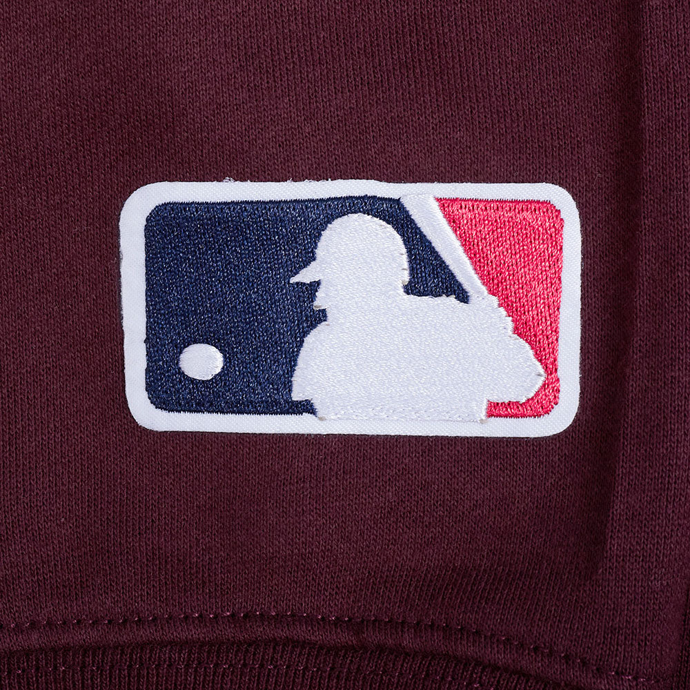 MLB PHILADELPHIA PHILLIES WINGSPAN MEN'S DROP SHOULDER FLEECE CREWNECK (WINE) - Image 9