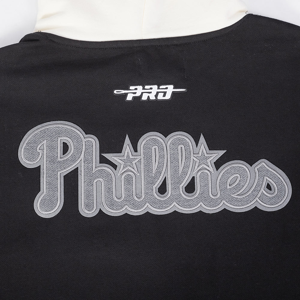 MLB PHILADELPHIA PHILLIES REVERSE FRENCH TERRY MEN'S COLOR BLOCK FLEECE PULLOVER HOODIE - Image 7