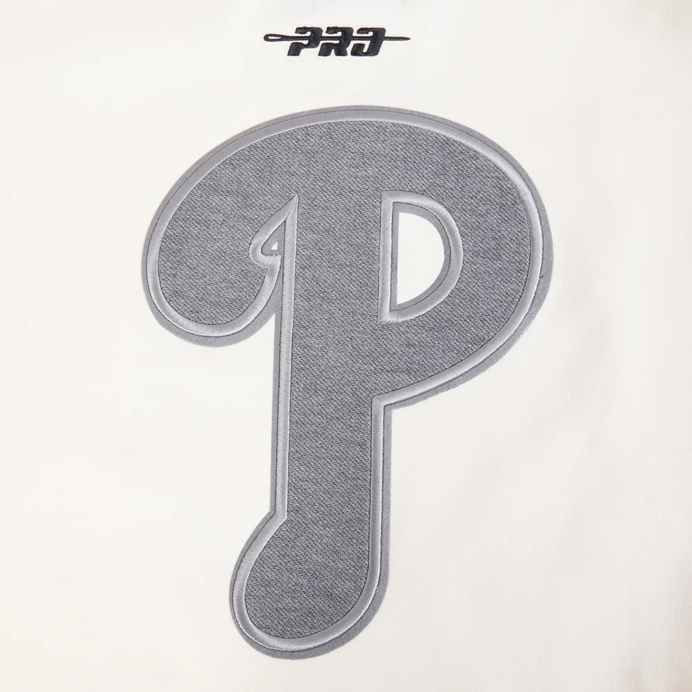 MLB PHILADELPHIA PHILLIES REVERSE FRENCH TERRY MEN'S DROP SHOULDER FLEECE CREWNECK (EGGSHELL) - Image 12