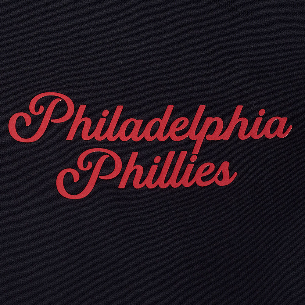 MLB PHILADELPHIA PHILLIES SOUVENIR MEN'S FLEECE PULLOVER HOODIE (BLACK) - Image 5