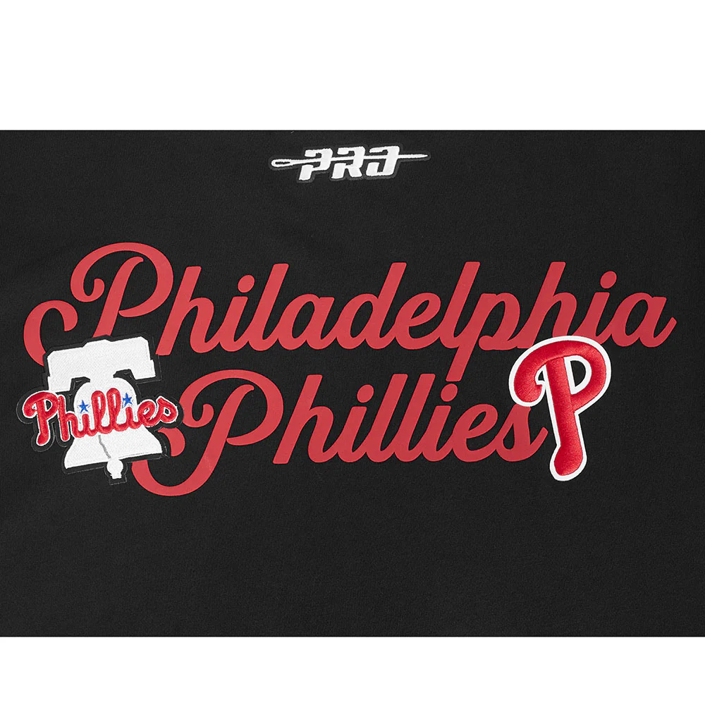 MLB PHILADELPHIA PHILLIES SOUVENIR MEN'S FLEECE PULLOVER HOODIE (BLACK) - Image 7