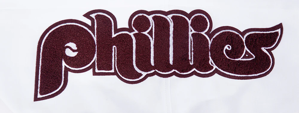MLB PHILADELPHIA PHILLIES CLASSIC CHENILLE MEN'S PULLOVER HOODIE (WHITE) - Image 6