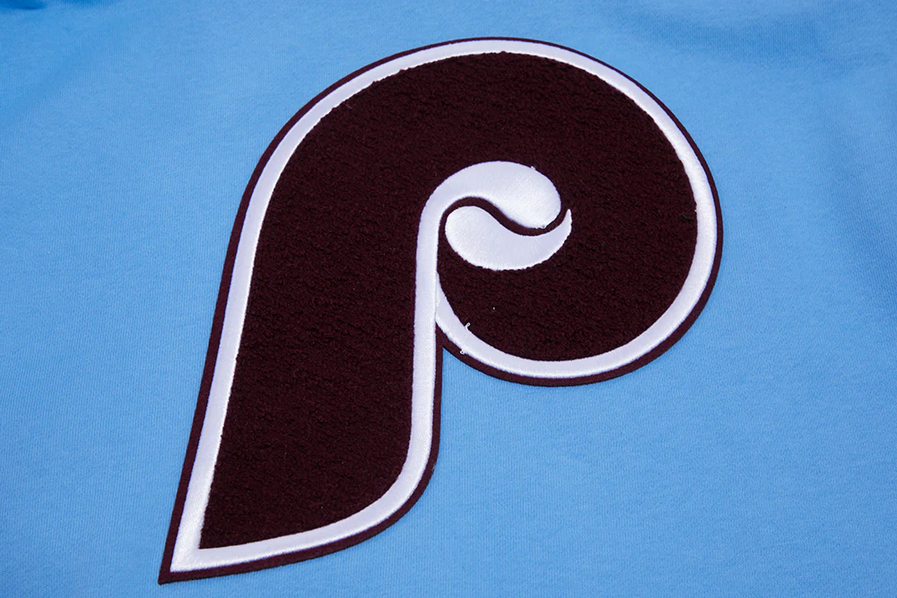 MLB PHILADELPHIA PHILLIES RETRO CLASSIC MEN'S PULLOVER HOODIE (UNIVERSITY BLUE) - Image 5