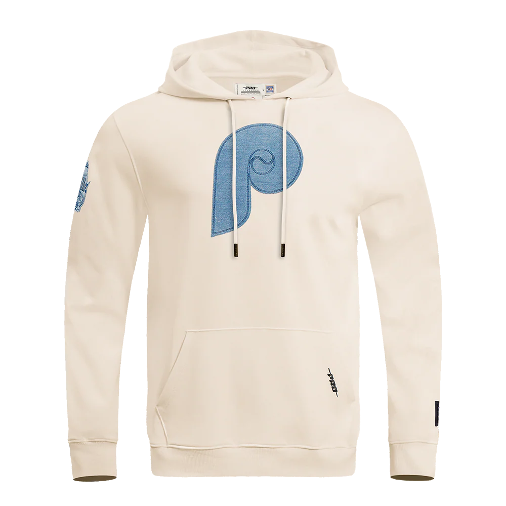 MLB PHILADELPHIA PHILLIES VARSITY BLUES MEN'S PULLOVER HOODIE (LINEN)