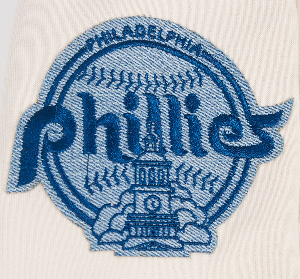 MLB PHILADELPHIA PHILLIES VARSITY BLUES MEN'S PULLOVER HOODIE (LINEN) - Image 6
