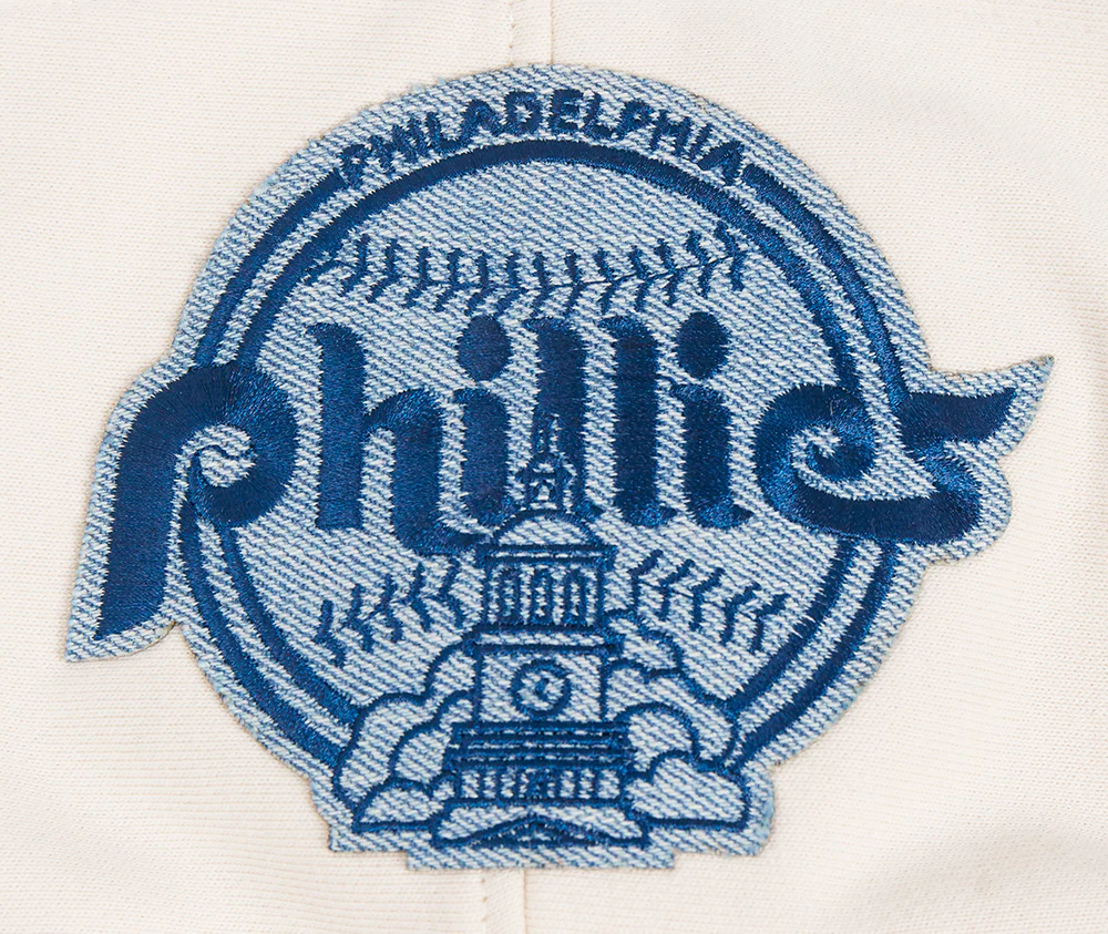 MLB PHILADELPHIA PHILLIES VARSITY BLUES MEN'S PULLOVER HOODIE (LINEN) - Image 8
